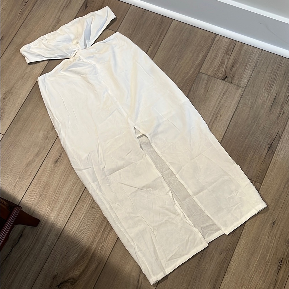 SHEIN White Midi Dress